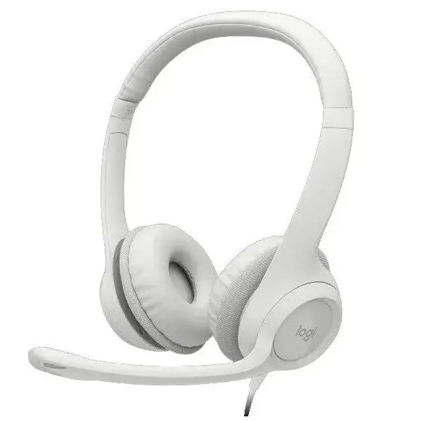 Logitech H390 avec microphone anti-parasite – USB Blanc — Connecto.ma